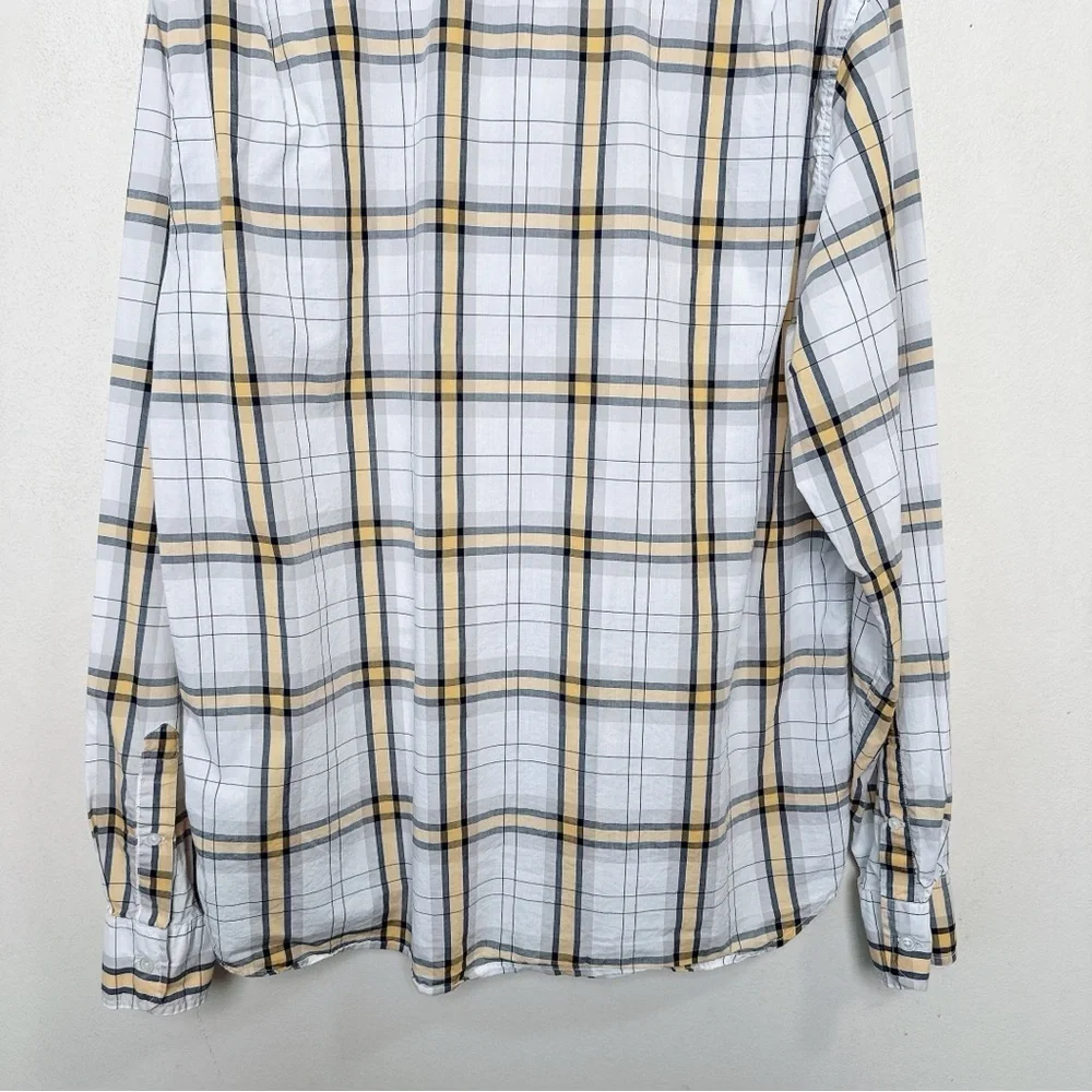 J.crew Mens XL Plaid Light Weight Slim Fit Shirt